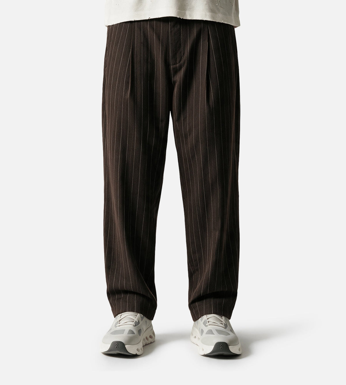 Obey Dean Stripe Pleated Pant Carbon Pinstripe