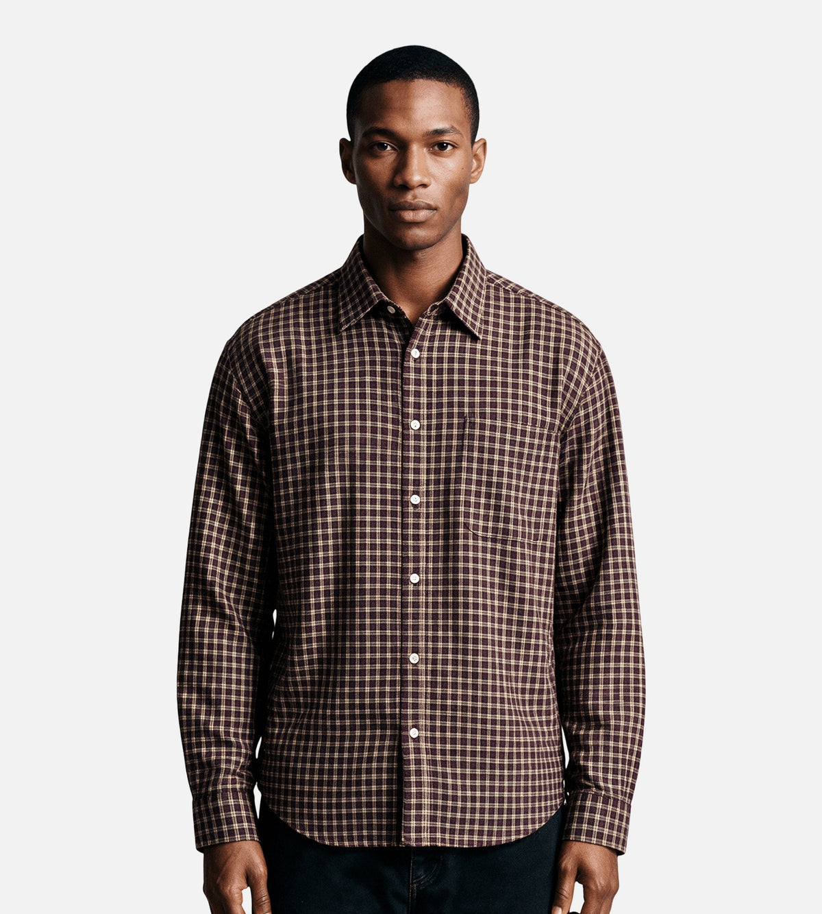 NN.07 Deon 5465 Shirt Bordeaux Check