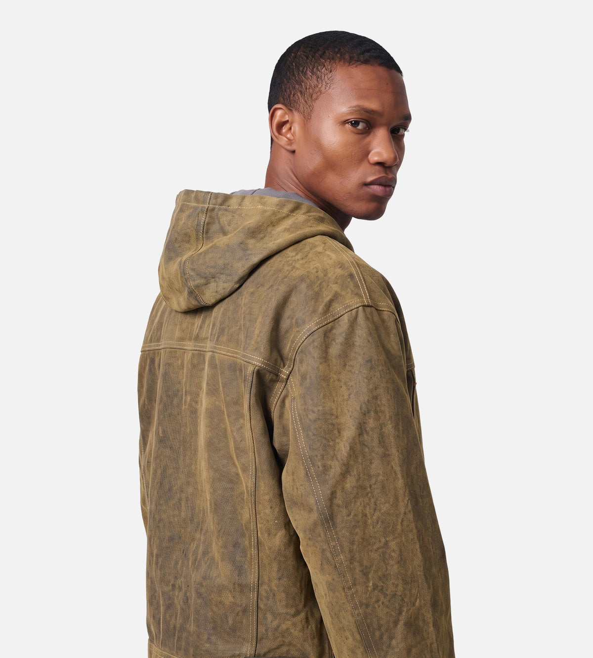 Daily Paper Velvet Shield Denim Jacket Brown
