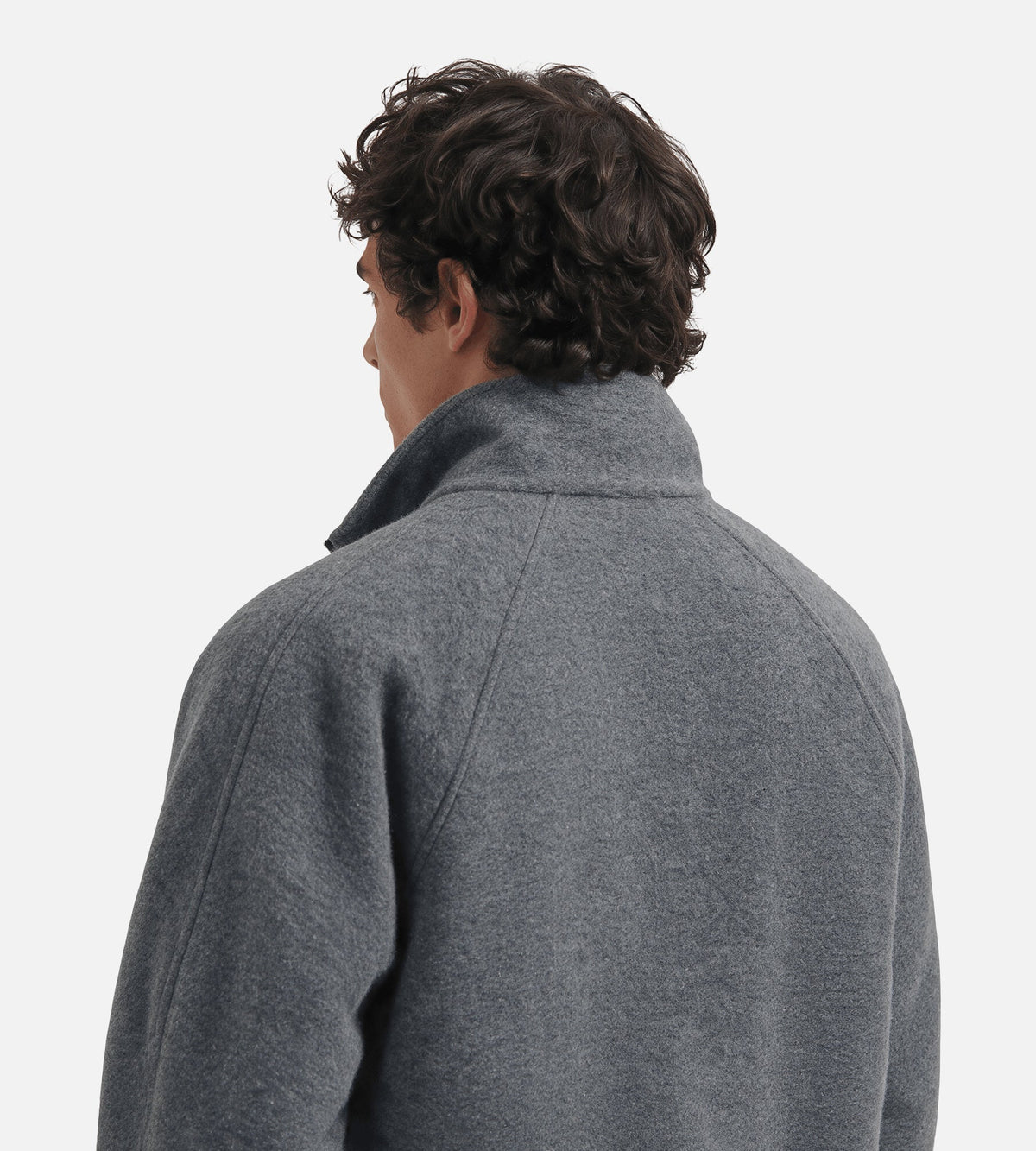 OLAF Wool Fleece Zip Jacket Sharkskin