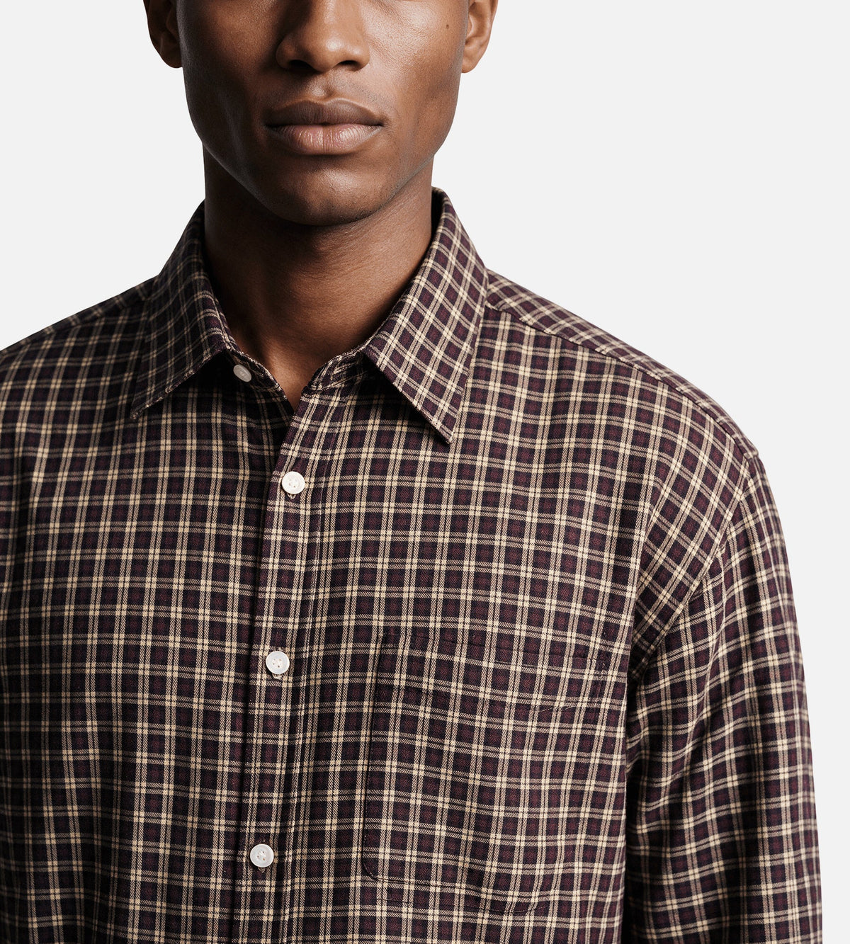 NN.07 Deon 5465 Shirt Bordeaux Check