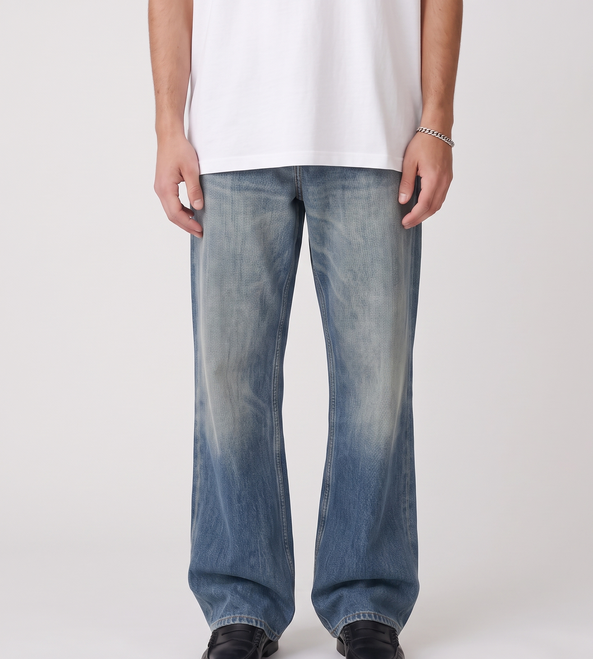 Won Hundred Case Denim Pants Sticky Blue